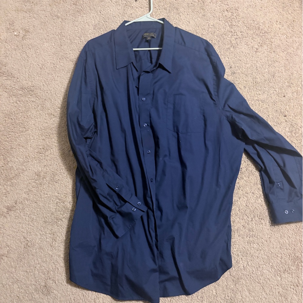 DONATING SOON!Signature Studio Navy Dress Shirt